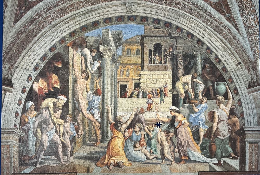 Clementoni The Fire In The Borgo Raphael Rare ... - Clementoni High Quality Collection puzzle collectible [Barcode 8005125320431] - Main Image 3