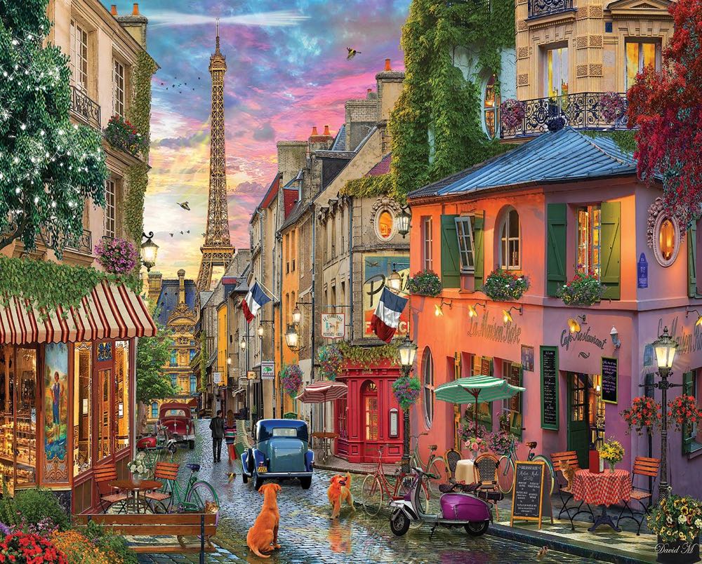 Paris Sunset Current - White Mountain puzzle collectible [Barcode 724819264414] - Main Image 2