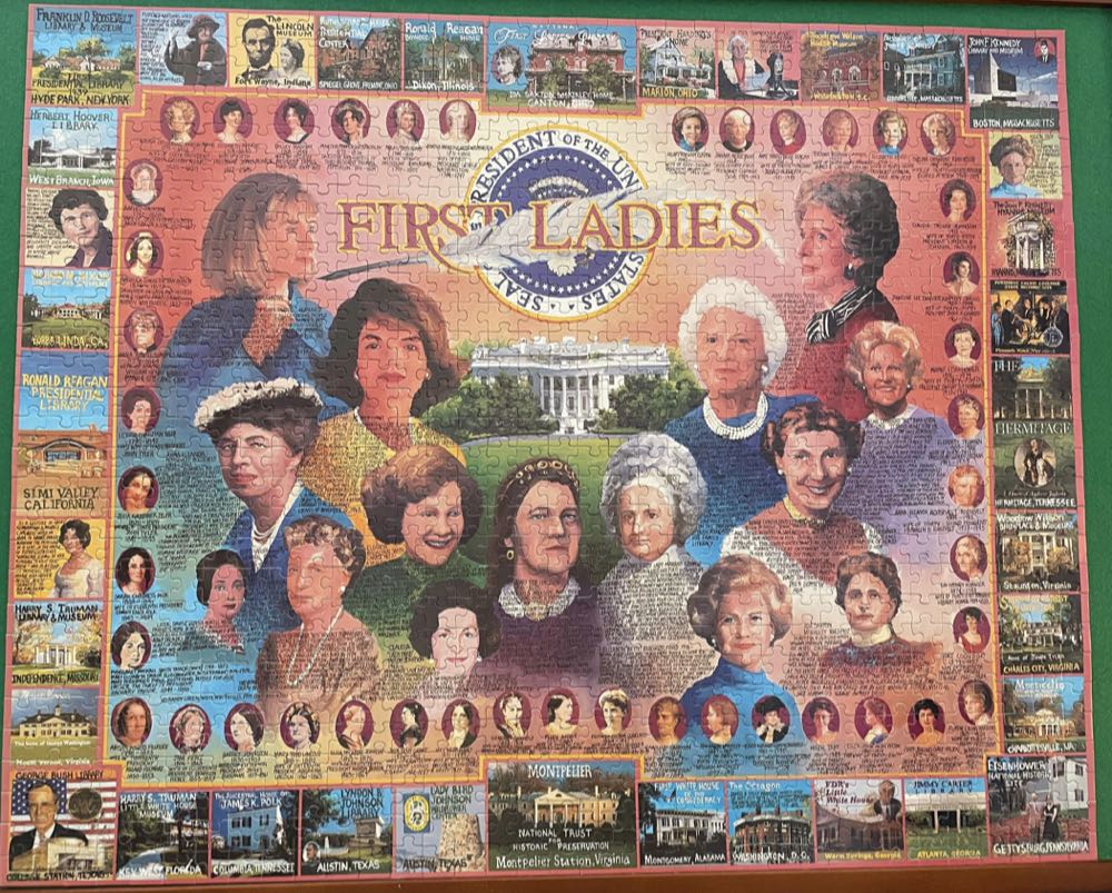 First Ladies-TRADED - White Mountain Puzzles puzzle collectible [Barcode 724819247714] - Main Image 2