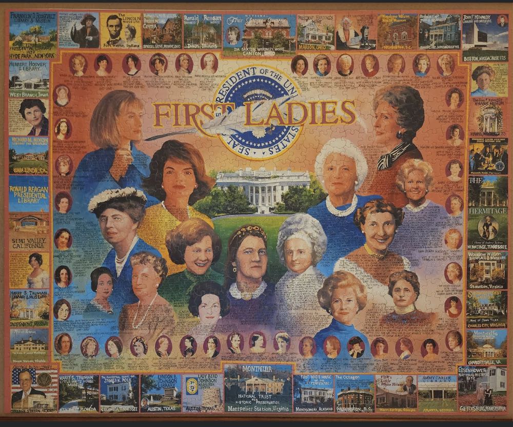 First Ladies-TRADED - White Mountain Puzzles puzzle collectible [Barcode 724819247714] - Main Image 3