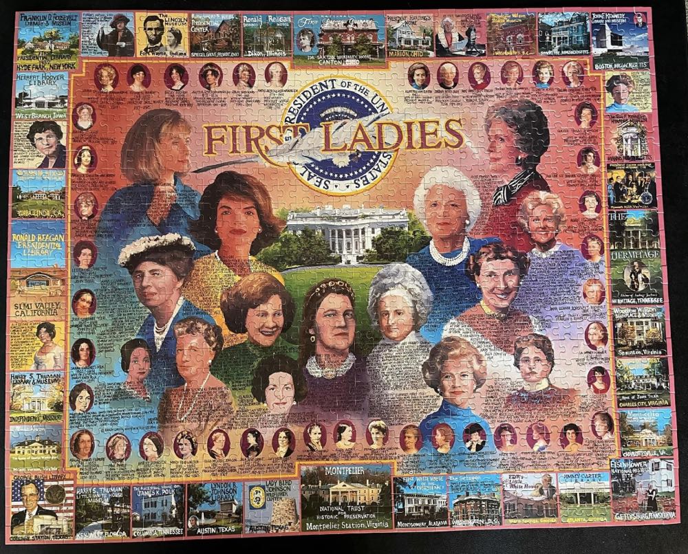 First Ladies-TRADED - White Mountain Puzzles puzzle collectible [Barcode 724819247714] - Main Image 4