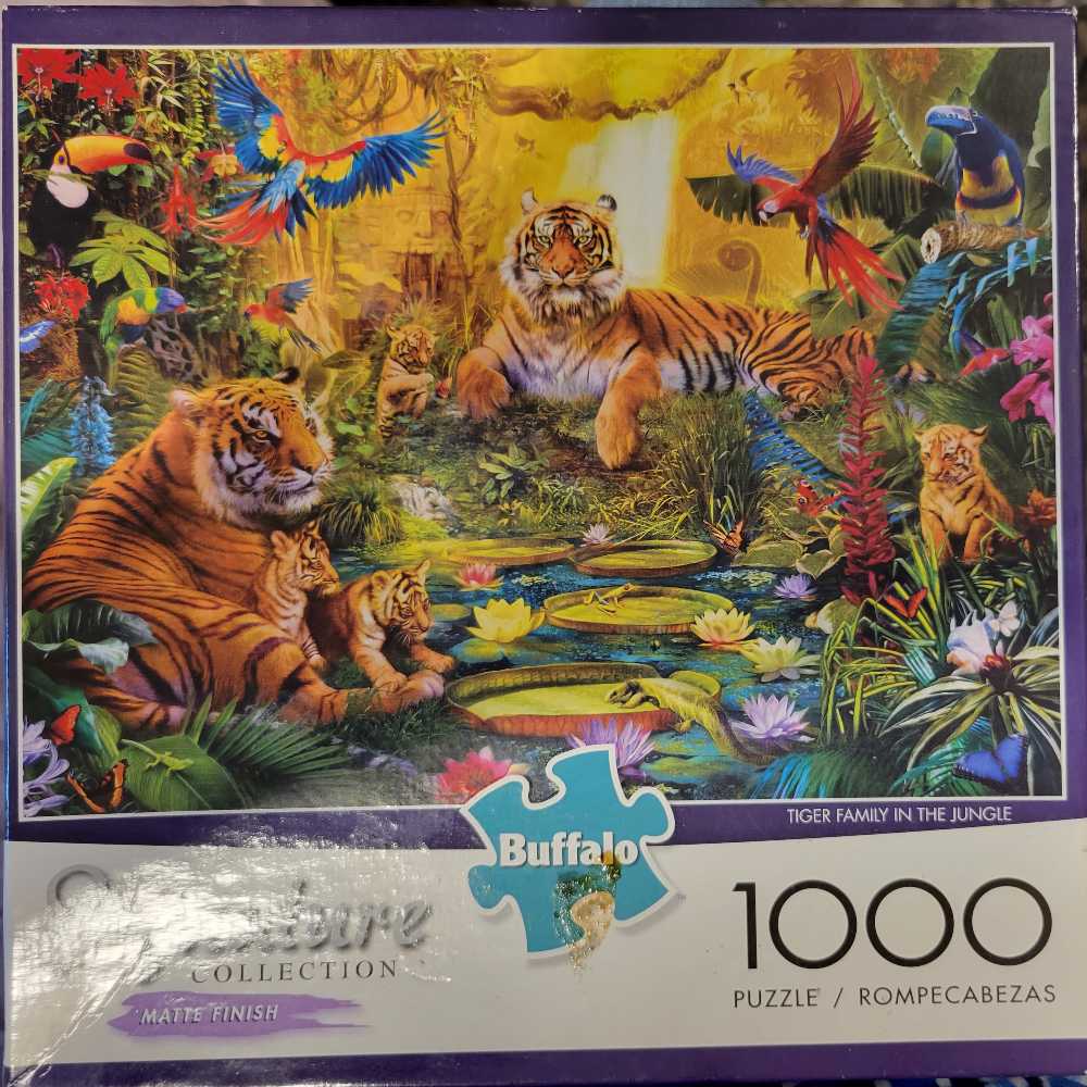 Tiger Family In The Jungle - Buffalo Games puzzle collectible [Barcode 079346014262] - Main Image 4