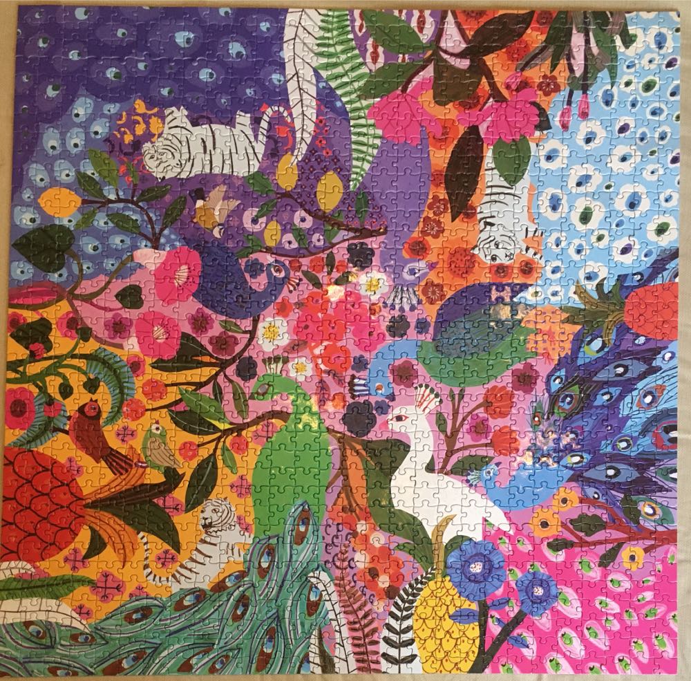 Peacock Garden - Eeboo puzzle collectible [Barcode 689196509773] - Main Image 3