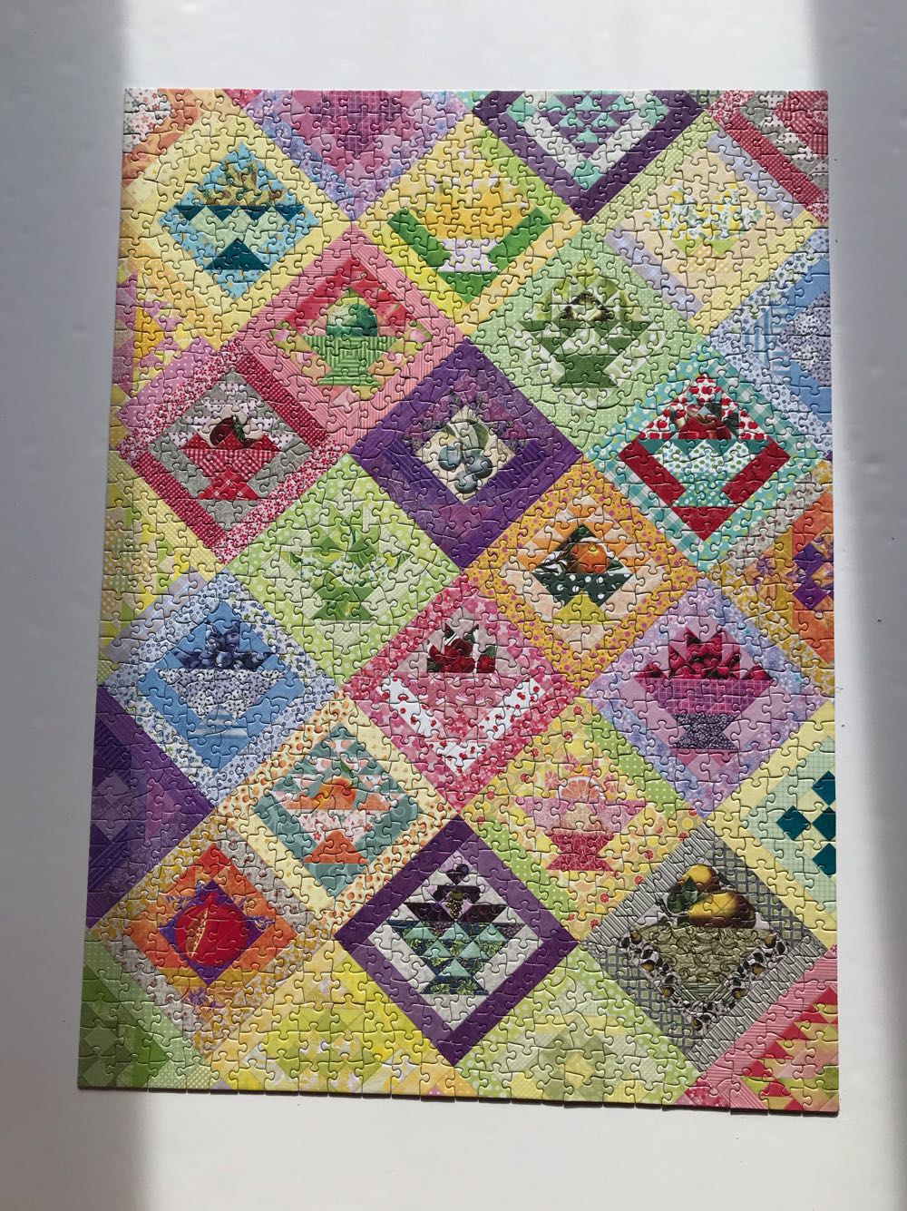 Fruit Basket Quilt - Cobble Hill puzzle collectible [Barcode 625012802673] - Main Image 2