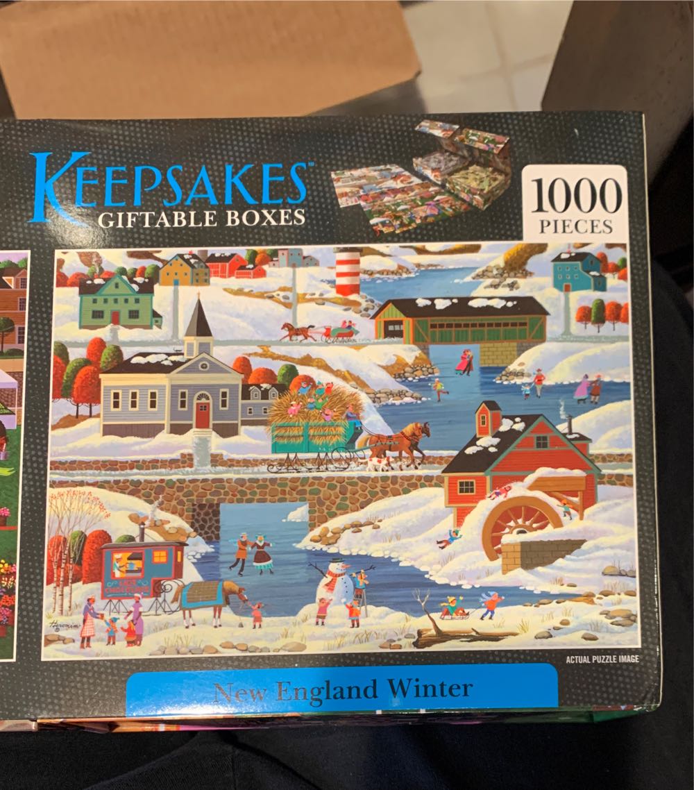 Farmer’s Market And New England Winter - Keepsakes puzzle collectible [Barcode 686141202727] - Main Image 2