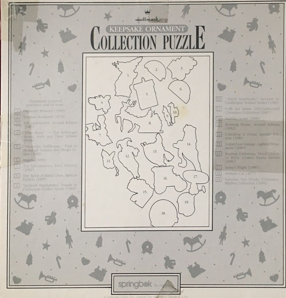 Keepsake Ornament Collection Puzzle - Springbok puzzle collectible [Barcode 070000017186] - Main Image 2