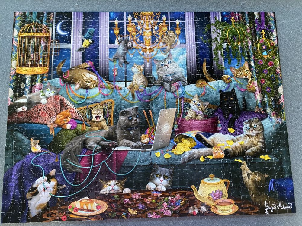 Quarantine Cats - Buffalo Games 🇺🇸 puzzle collectible [Barcode 079346172795] - Main Image 2