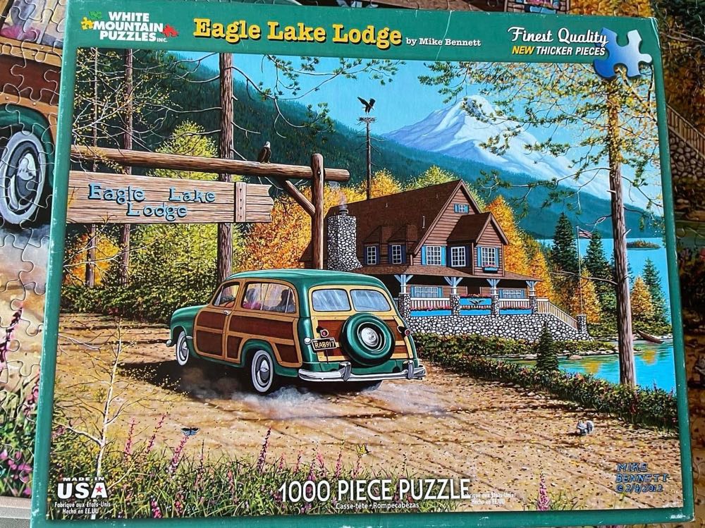 Eagle Lake Lodge - White Mountain puzzle collectible [Barcode 724819256402] - Main Image 2