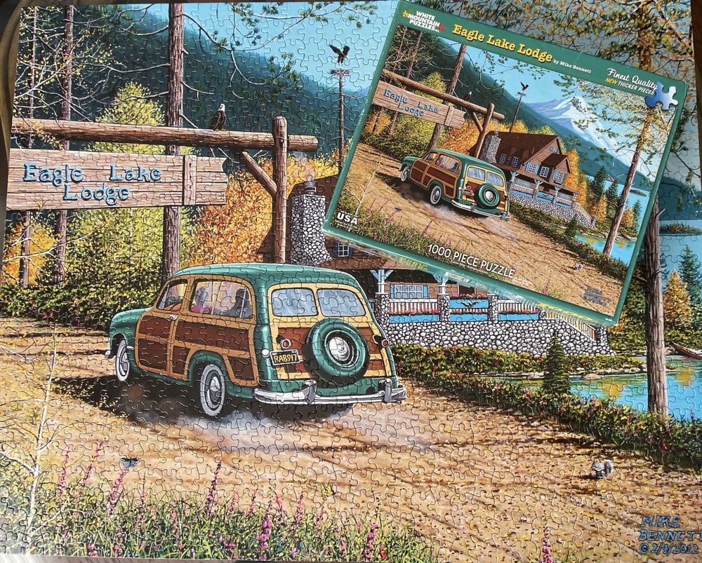 Eagle Lake Lodge - White Mountain puzzle collectible [Barcode 724819256402] - Main Image 3