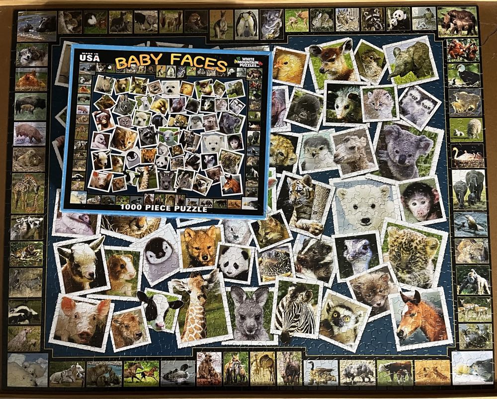 Baby Faces-got In Trade From Diana Quin- Sold - White Mountain Puzzles puzzle collectible [Barcode 724819253821] - Main Image 3