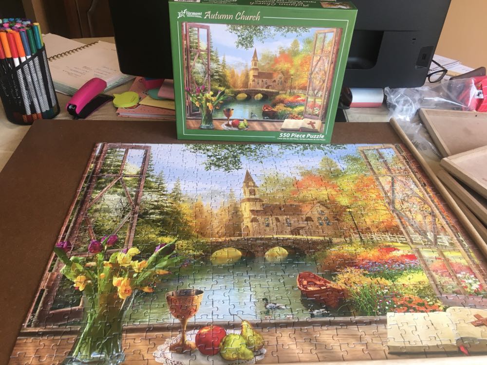 Autumn Church - Vermont Christmas Company puzzle collectible [Barcode 871241003125] - Main Image 2