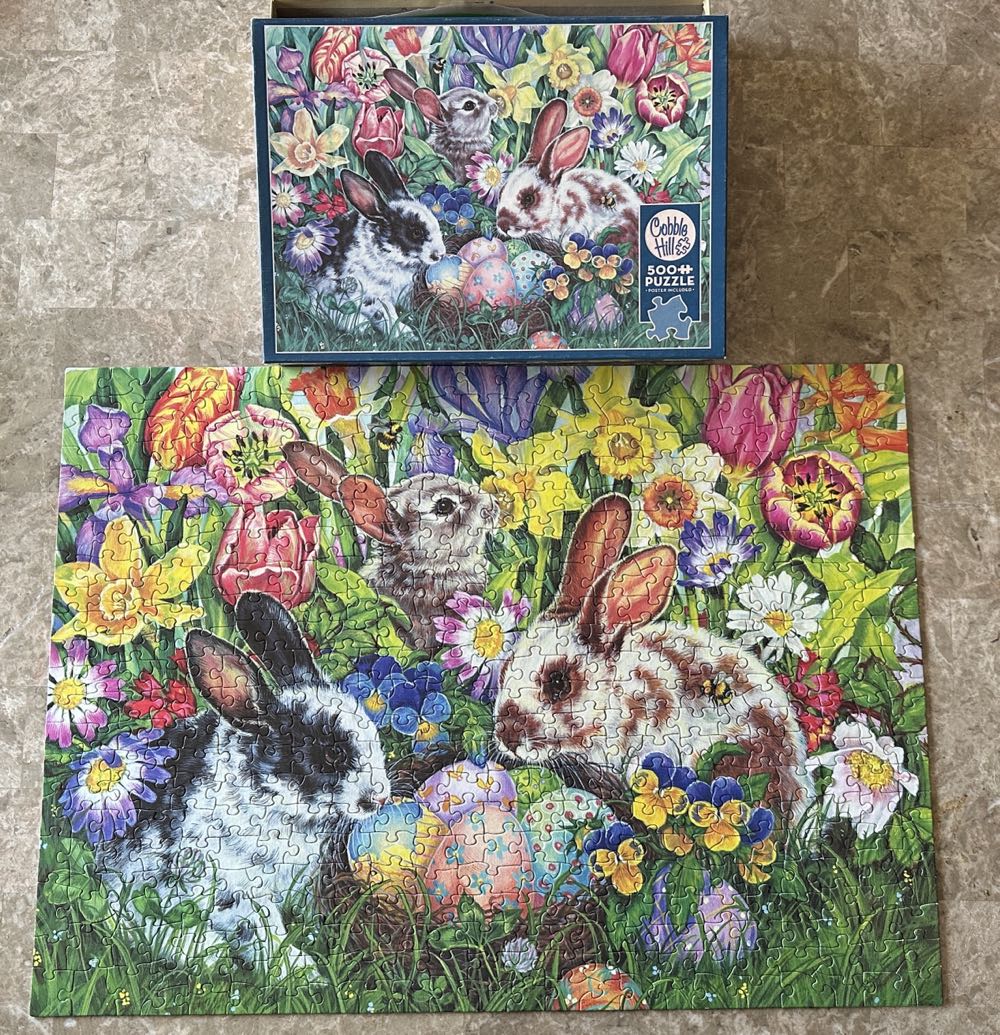 Easter Bunnies - Cobble Hill puzzle collectible [Barcode 625012850476] - Main Image 2