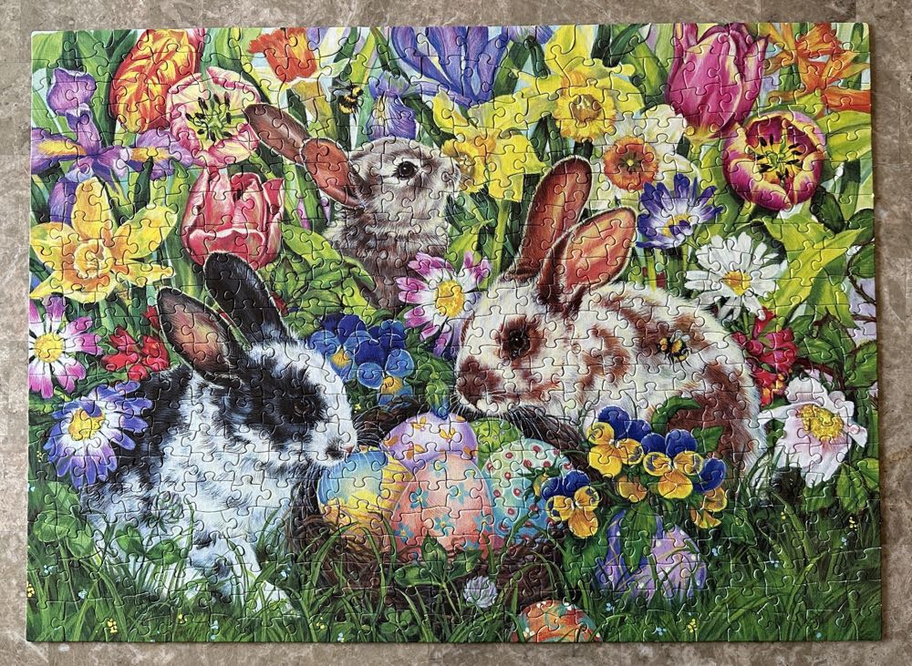 Easter Bunnies - Cobble Hill puzzle collectible [Barcode 625012850476] - Main Image 3