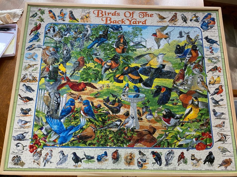 Birds Of The Backyard - White Mountain 🇺🇸 puzzle collectible [Barcode 724819248919] - Main Image 2