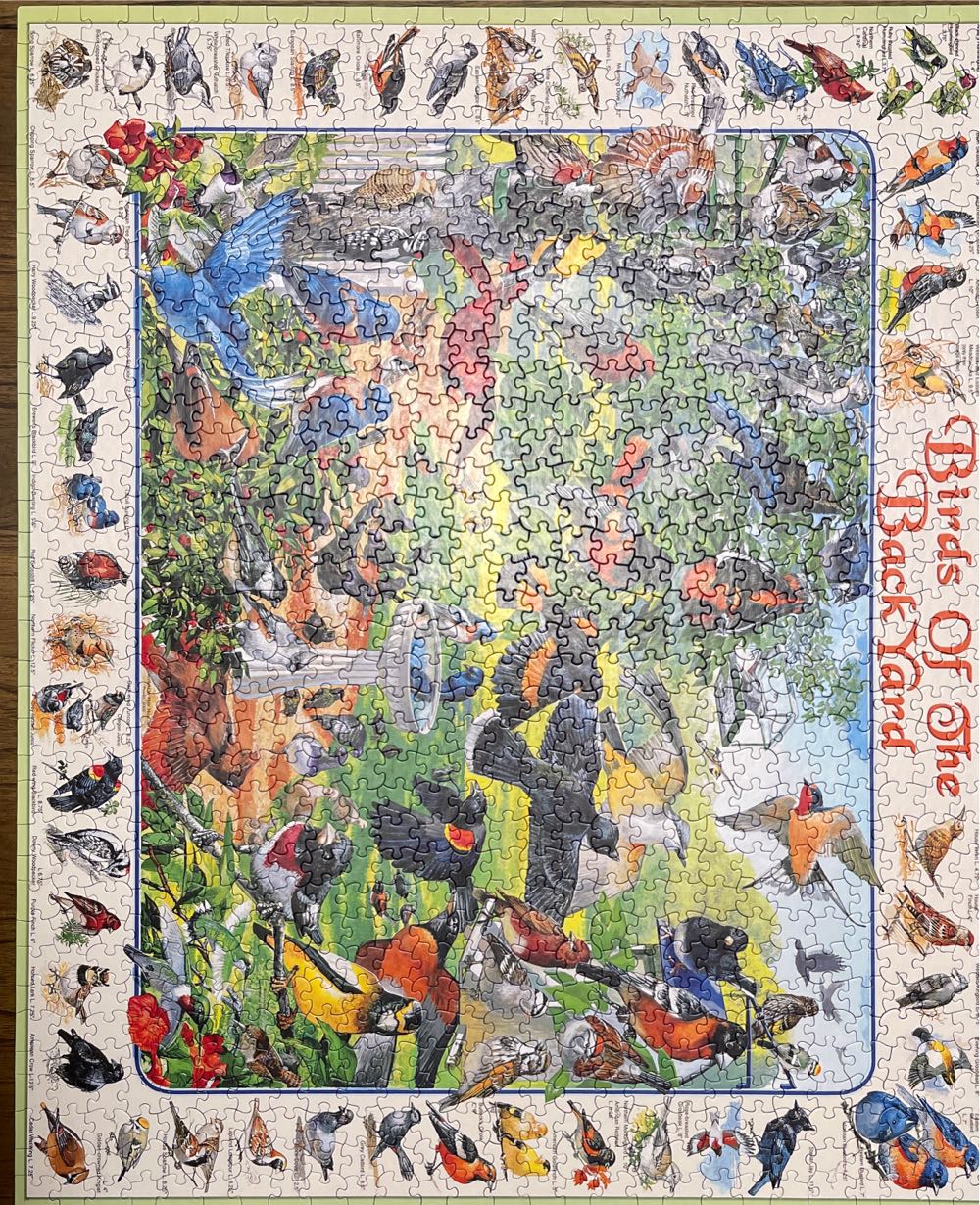 Birds Of The Backyard - White Mountain 🇺🇸 puzzle collectible [Barcode 724819248919] - Main Image 4