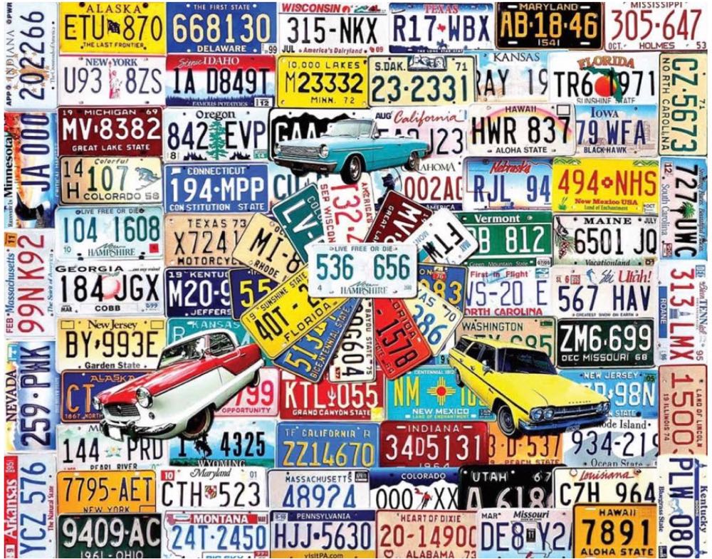 State Plates - White Mountain Puzzles puzzle collectible [Barcode 724819259281] - Main Image 3
