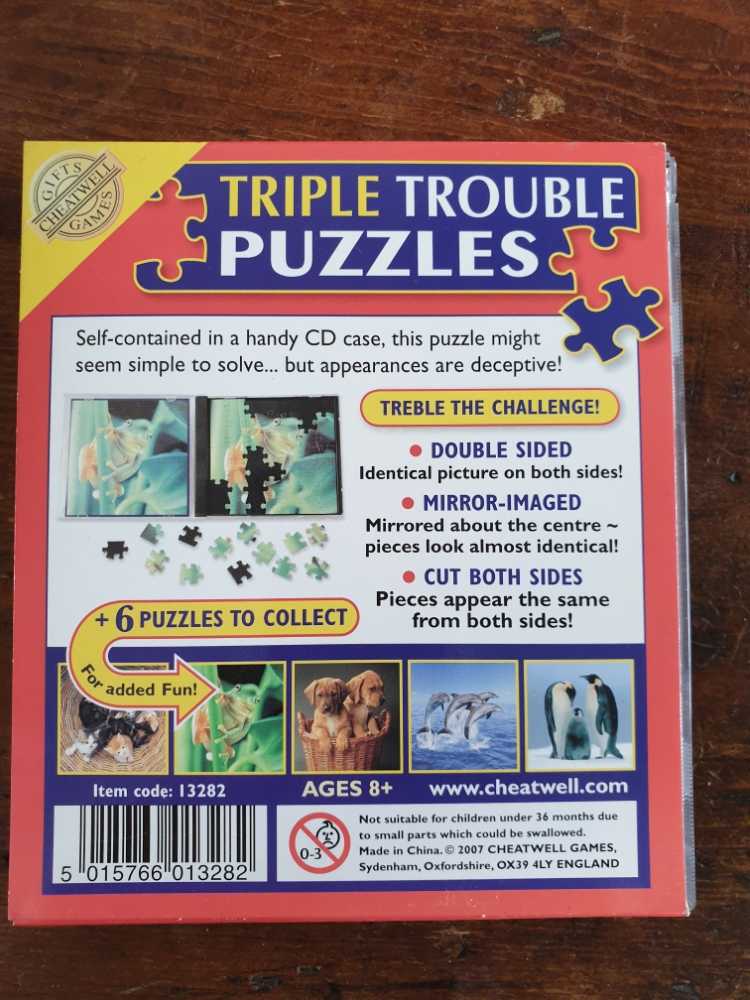Triple Trouble Puzzles  puzzle collectible [Barcode 5015766013282] - Main Image 2