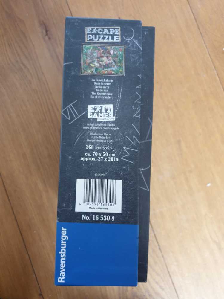 Escape Puzzle Greenhouse NEW - Ravensburger Escape 🚫 puzzle collectible [Barcode 4005556165308] - Main Image 2
