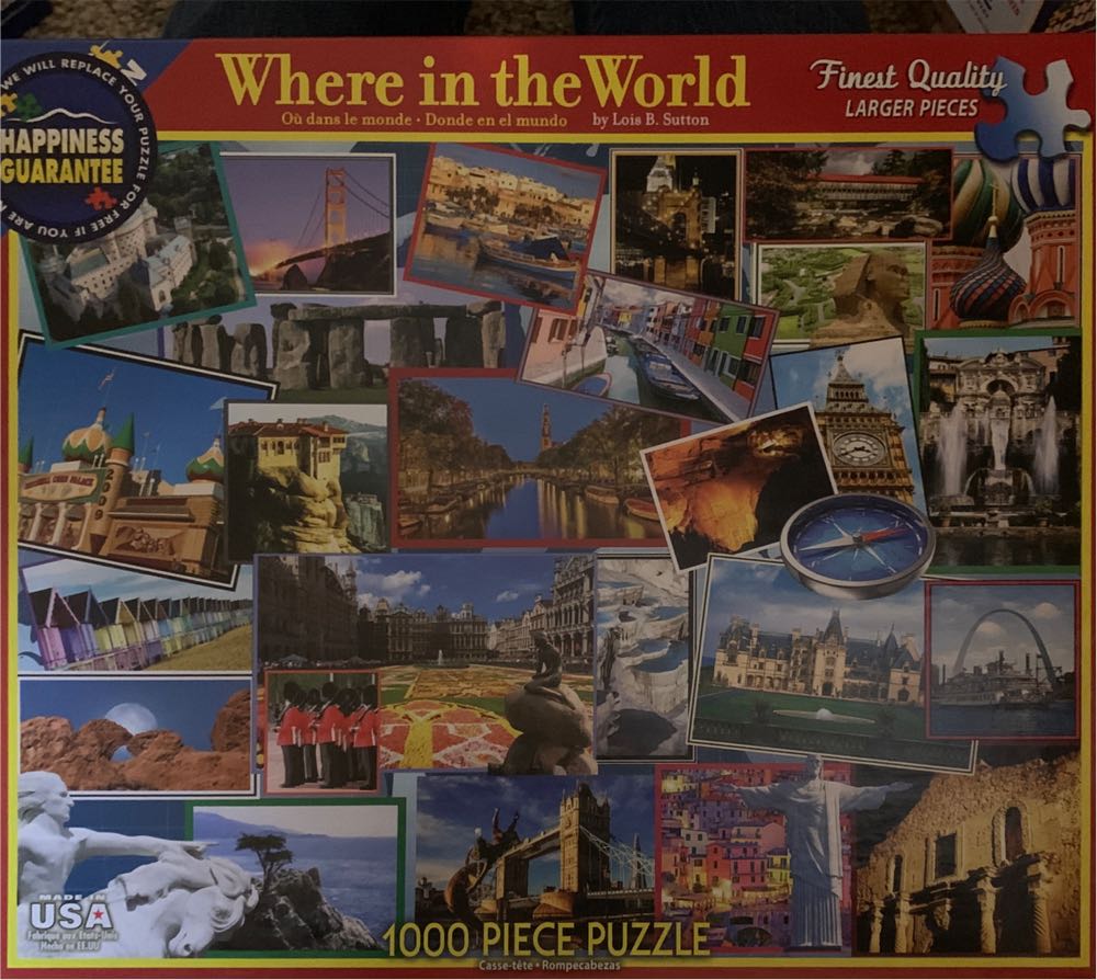 Where In The World - White Mountain Puzzles puzzle collectible [Barcode 724819257546] - Main Image 2