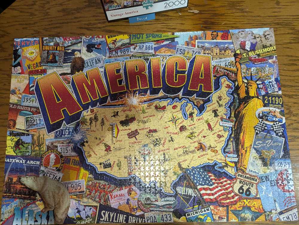 Vintage America - Buffalo puzzle collectible [Barcode 079346020331] - Main Image 2