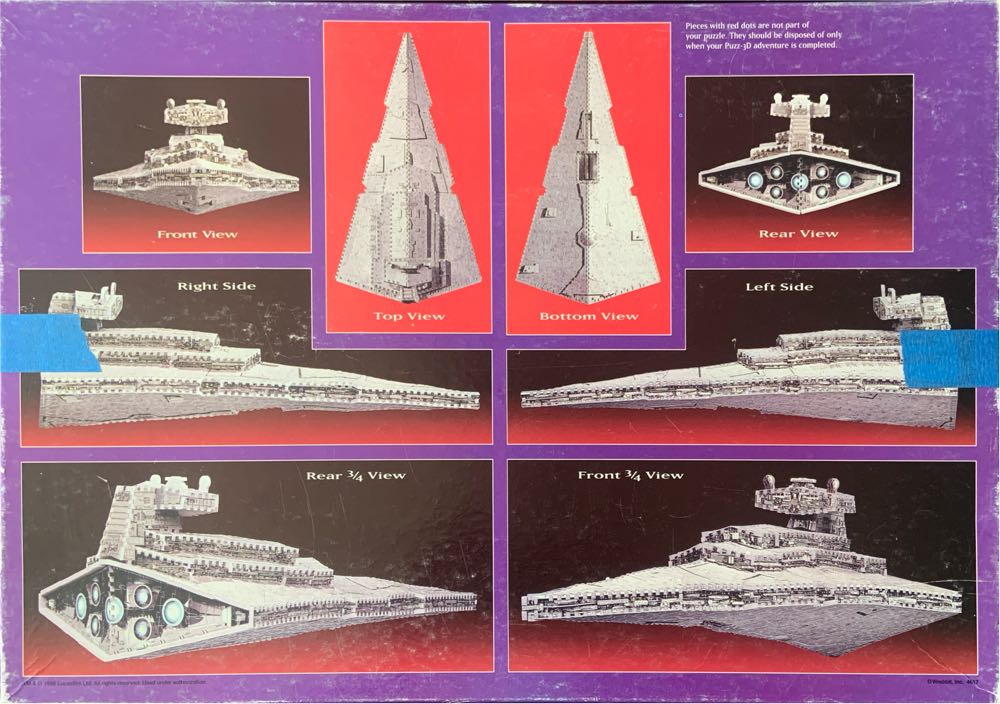 Imperial Star Destroyer - Milton Bradley puzzle collectible [Barcode 032244046179] - Main Image 2