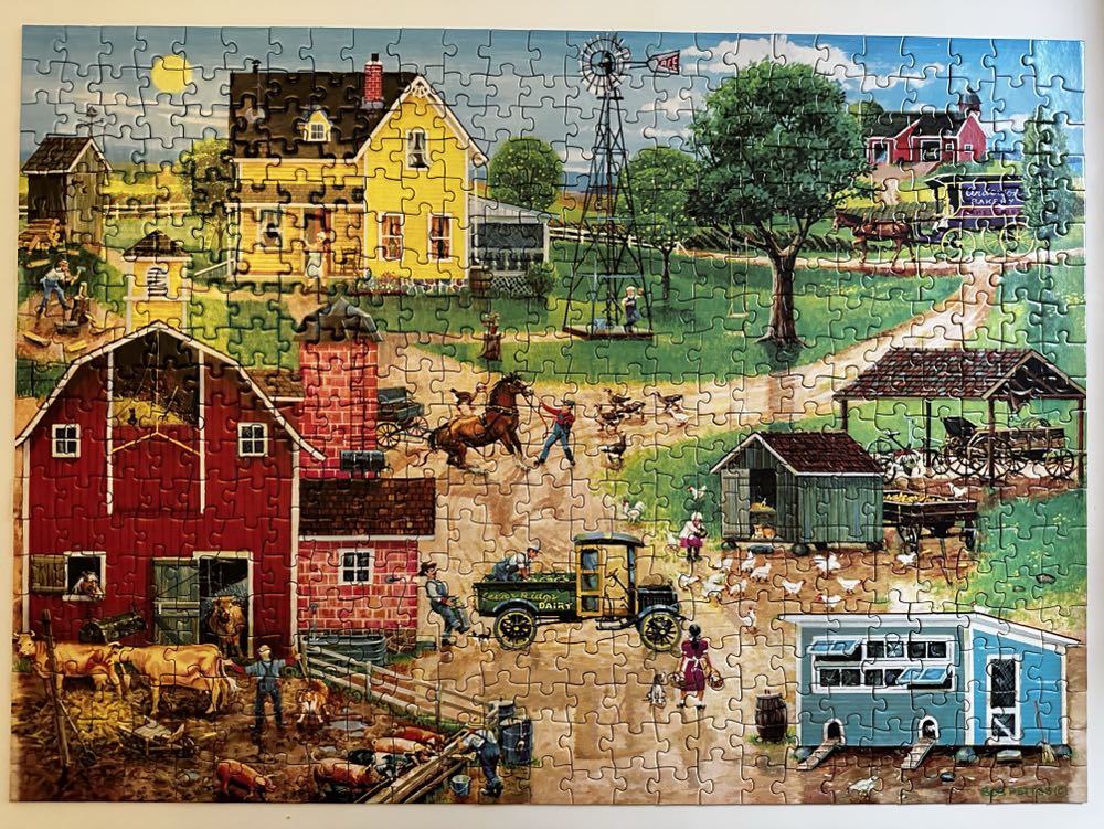 After The Chores- Americana - MasterPieces puzzle collectible [Barcode 705988320057] - Main Image 3