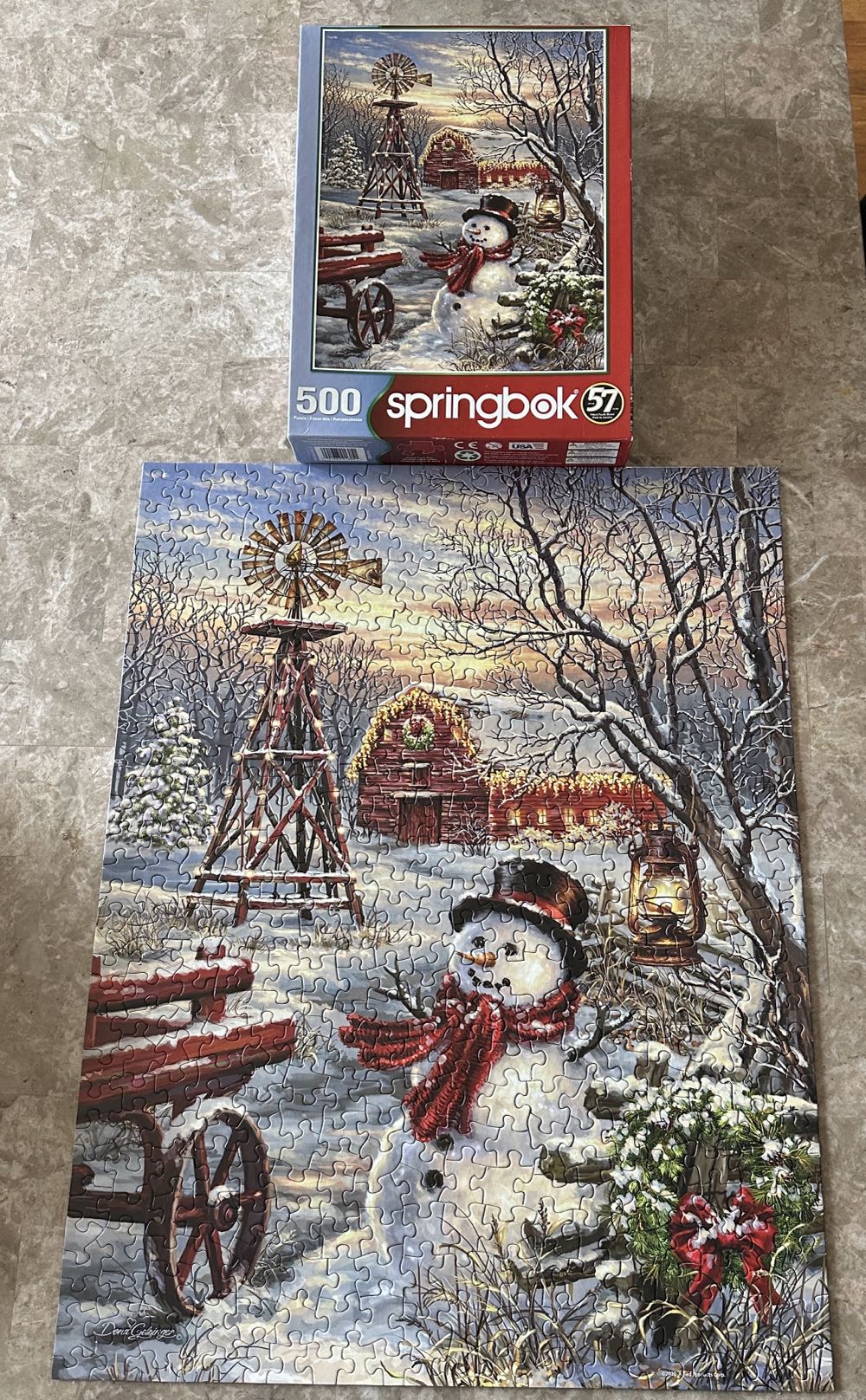 Winter Windmill  - Springbok puzzle collectible [Barcode 091683016051] - Main Image 2