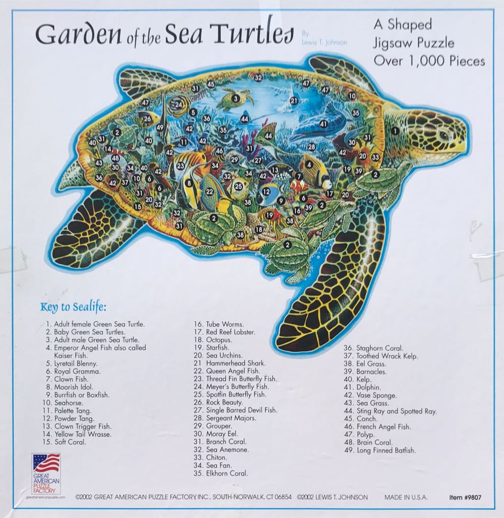 Garden of the Sea Turtles - Great American Puzzle Factory puzzle collectible [Barcode 010563098079] - Main Image 2