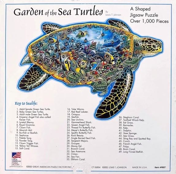 Garden of the Sea Turtles - Great American Puzzle Factory puzzle collectible [Barcode 010563098079] - Main Image 3