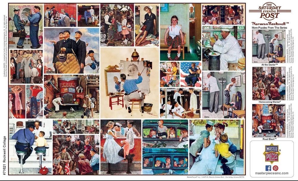 Rockwell Collage ❌ (-1) - MasterPieces puzzle collectible [Barcode 705988716218] - Main Image 2