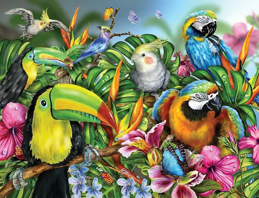 Tropical Birds - Ravensberger Puzzle puzzle collectible [Barcode 4005556166817] - Main Image 2