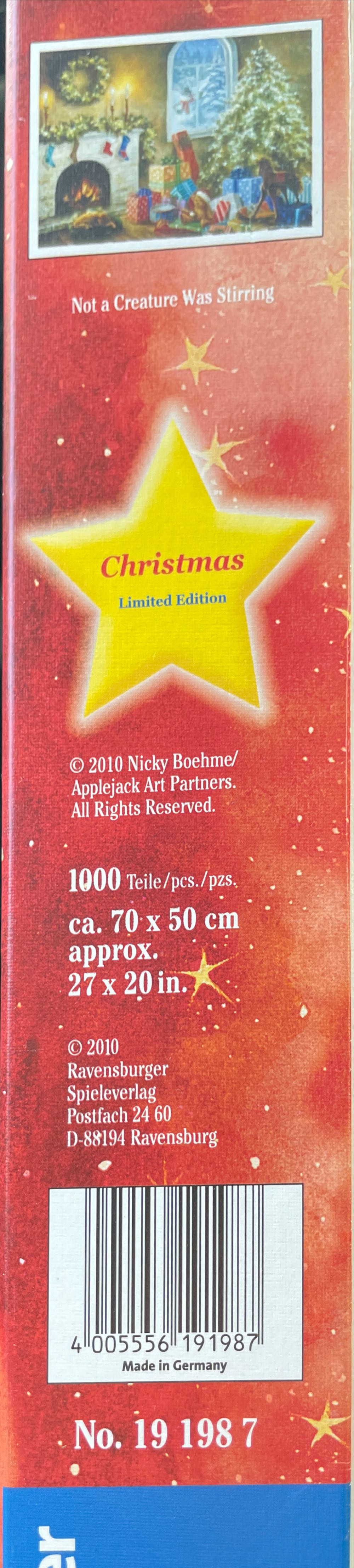 Not A Creature Was Stirring - Ravensburger puzzle collectible [Barcode 4005556191987] - Main Image 2