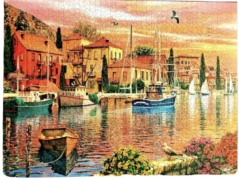 Mediterranean Harbor - Ravensburger puzzle collectible [Barcode 4005556162802] - Main Image 2