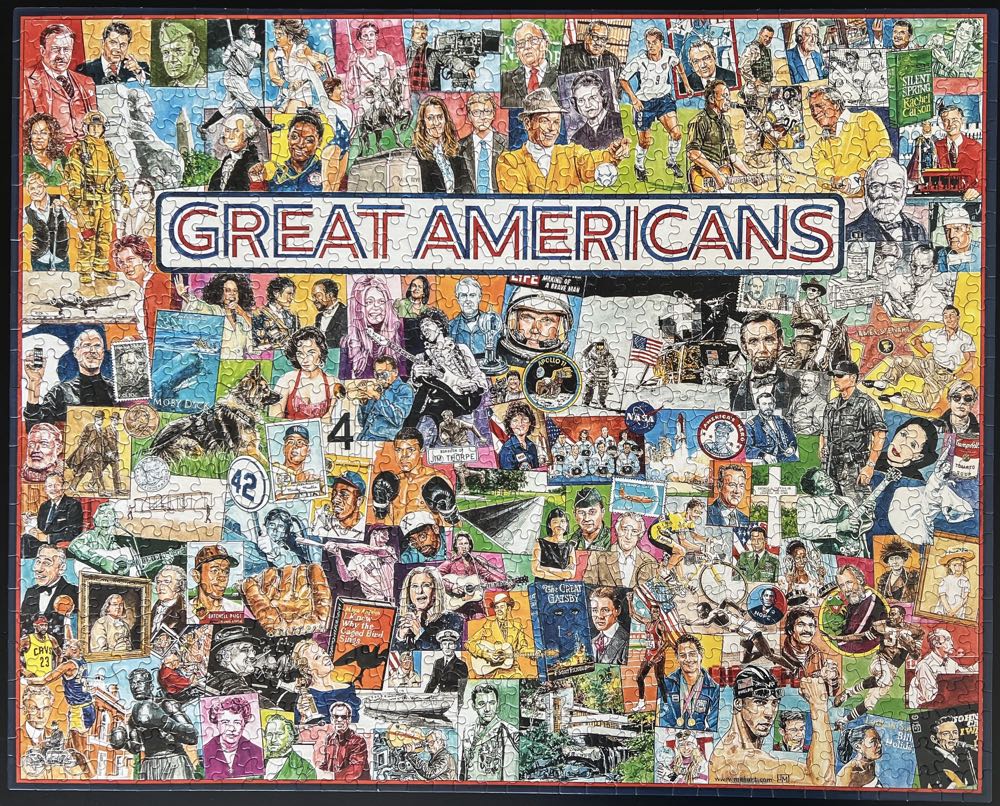 Great Americans - White Mountain Puzzles puzzle collectible [Barcode 724819259748] - Main Image 2