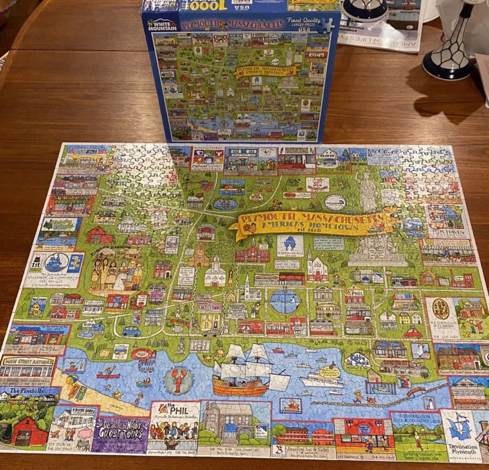 Plymouth Massachusetts - White Mountain Puzzles puzzle collectible [Barcode 724819259373] - Main Image 4