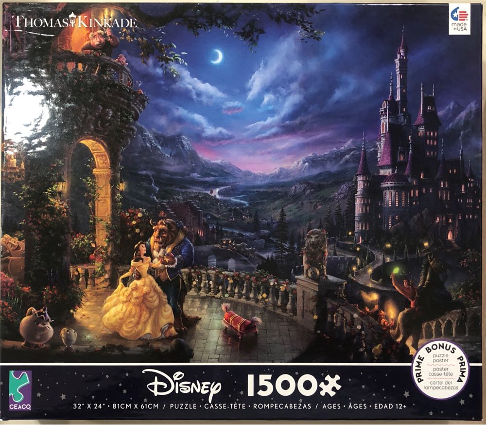 Beauty And The Beast Dancing In The Moonlight -  Ceaco puzzle collectible [Barcode 021081340281] - Main Image 2