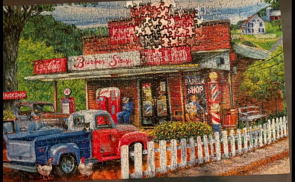 Saturday Morning At The Shop - SunsOut puzzle collectible [Barcode 796780286306] - Main Image 2