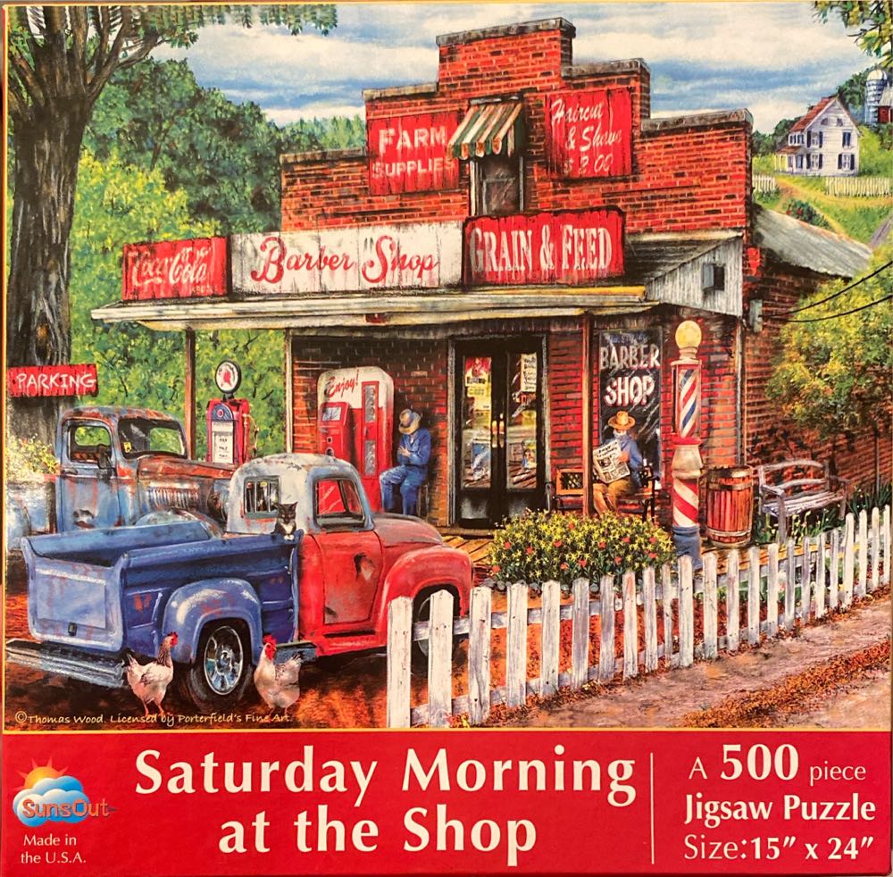 Saturday Morning At The Shop - SunsOut puzzle collectible [Barcode 796780286306] - Main Image 3