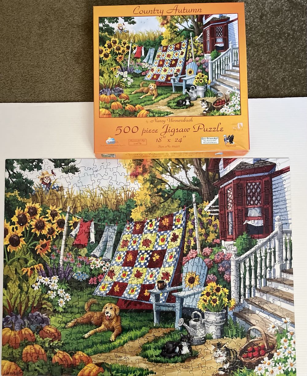 Country Autumn - SunsOut puzzle collectible [Barcode 796780629370] - Main Image 2