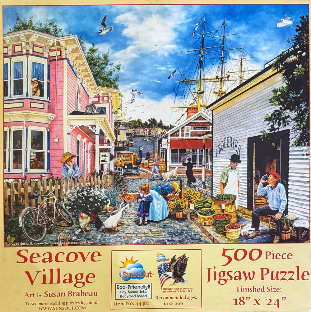 Seacove Village - SunsOut puzzle collectible [Barcode 796780443815] - Main Image 2
