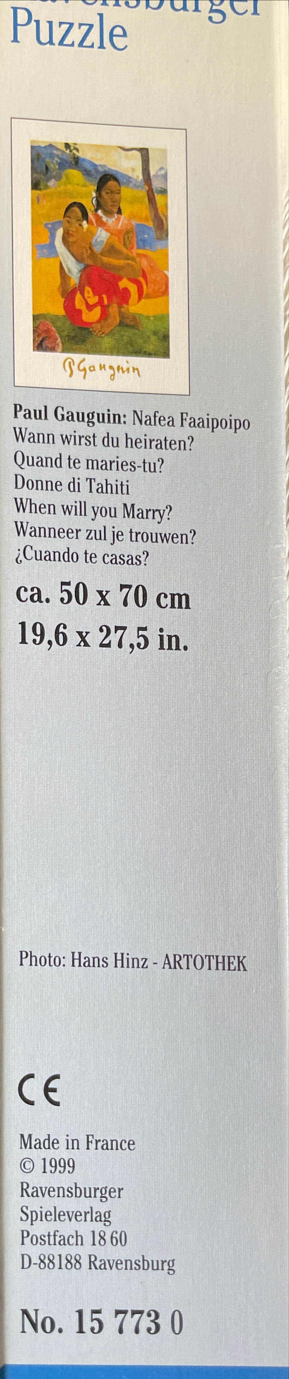 When Will You Marry? - Ravensburger puzzle collectible [Barcode 4005556157730] - Main Image 2