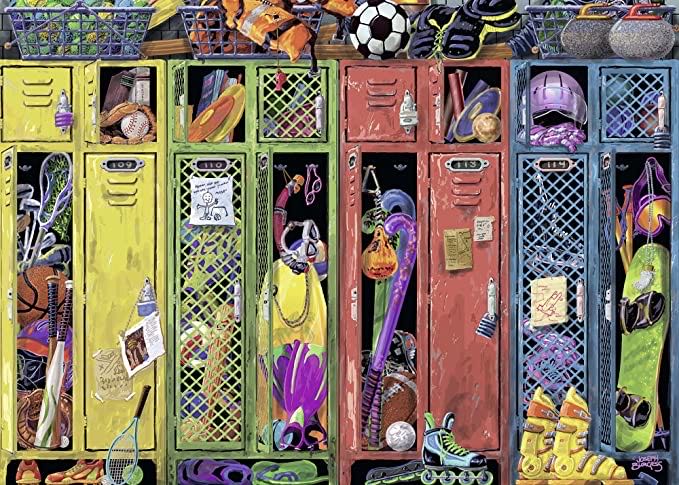 SOLD The Locker Room - Ravensburger puzzle collectible [Barcode 4005556824144] - Main Image 2
