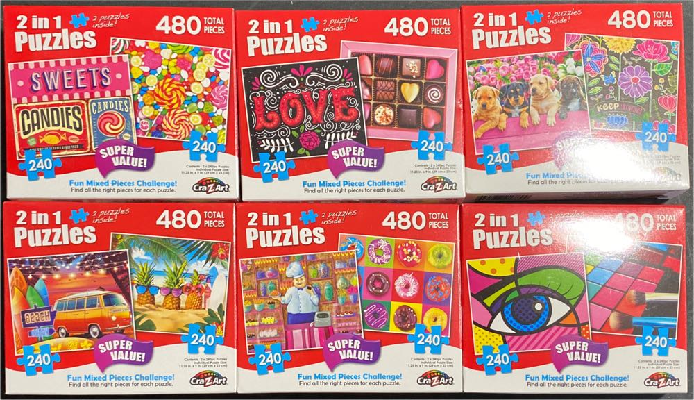 2 in 1 Puzzles: Cute Colorful Cats - CraZArt puzzle collectible [Barcode 639277217899] - Main Image 2