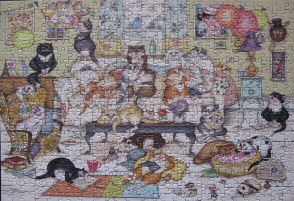 (LJS) Crazy Cats Family Life - Gibsons 🇬🇧 puzzle collectible [Barcode 5012269030815] - Main Image 3