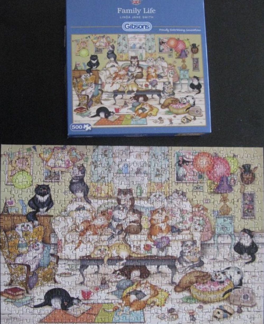 (LJS) Crazy Cats Family Life - Gibsons 🇬🇧 puzzle collectible [Barcode 5012269030815] - Main Image 4