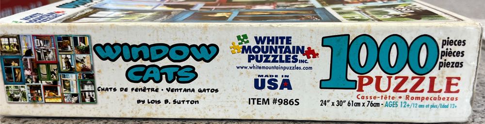 Window Cats - White Mountain puzzle collectible [Barcode 724819255788] - Main Image 3