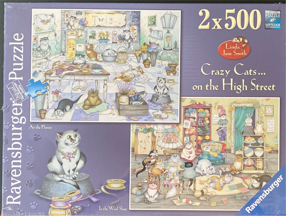 Crazy Cats on the High Street (bags/poster) - Ravensburger puzzle collectible [Barcode 4005556140794] - Main Image 2