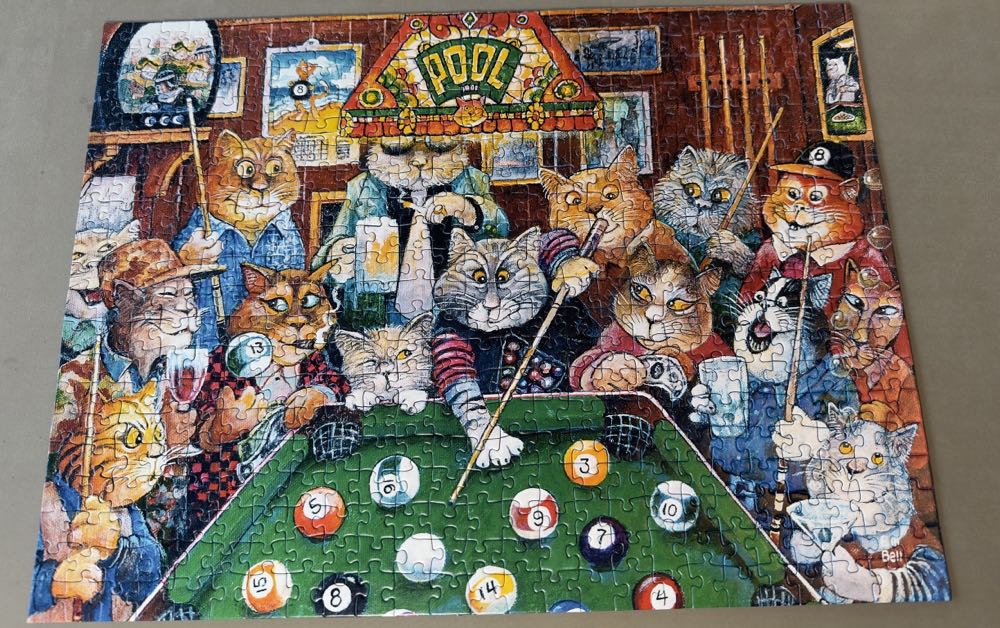 Pool Hall Cats - Ravensburger puzzle collectible [Barcode 4005556143085] - Main Image 2