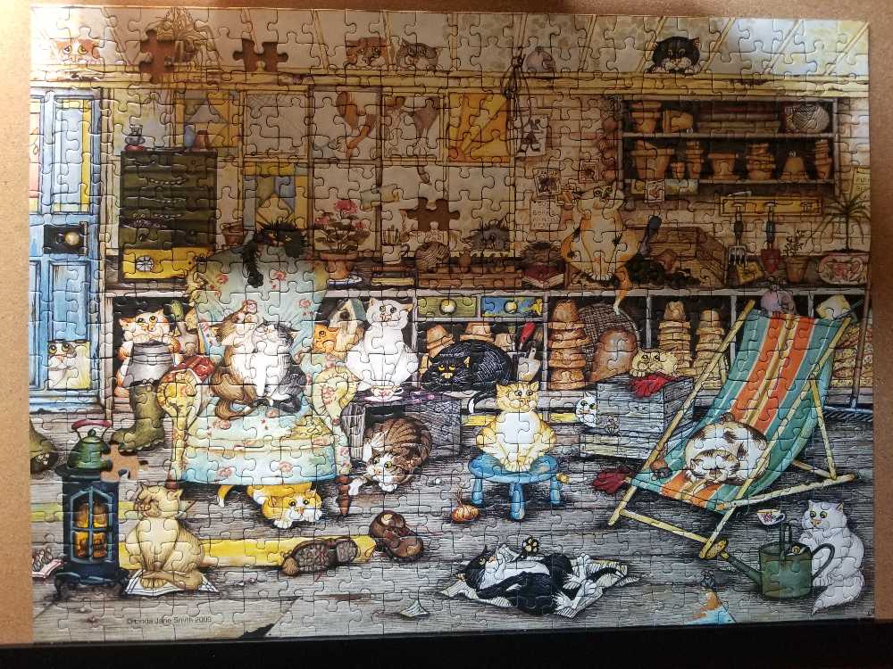 Crazy Cats - In The Potting Shed - Ravensburger puzzle collectible [Barcode 4005556141357] - Main Image 3