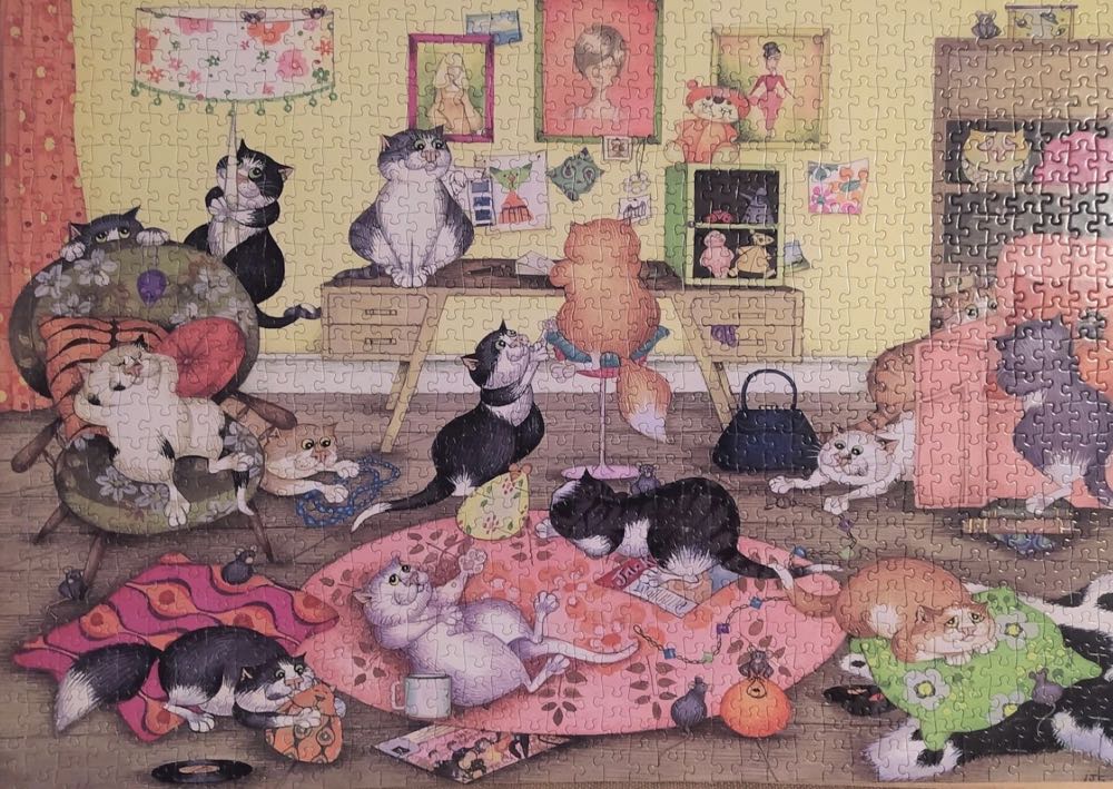 Swinging Sixties Cats - Gibsons puzzle collectible [Barcode 5012269061390] - Main Image 3